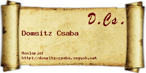 Domsitz Csaba névjegykártya