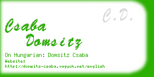 csaba domsitz business card
